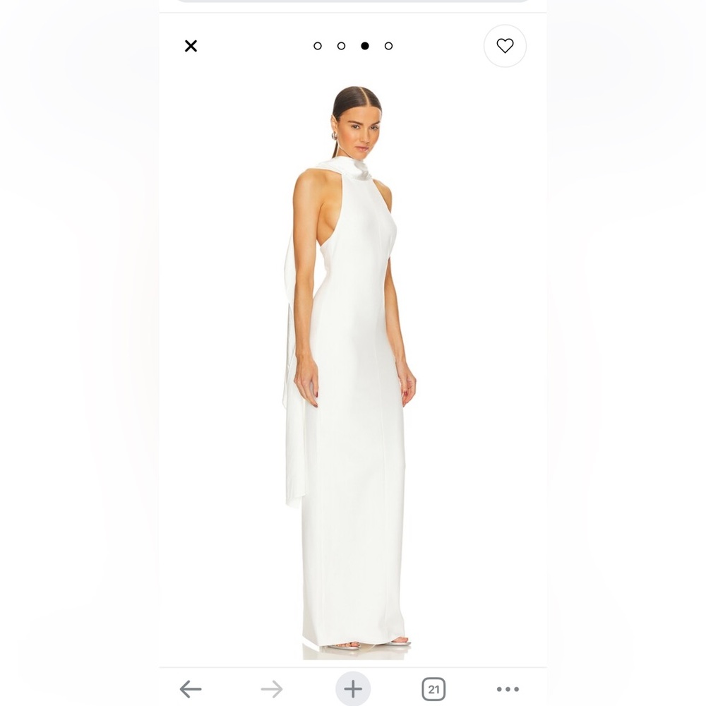 Solace London The Dahlia Maxi Dress in Cream